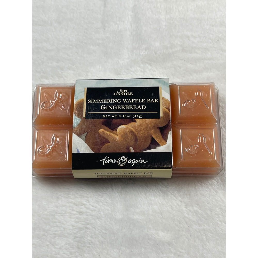 Art Candle Time & Again Gingerbread Simmering Waffle Bar Wax Melt 960616 44g NEW